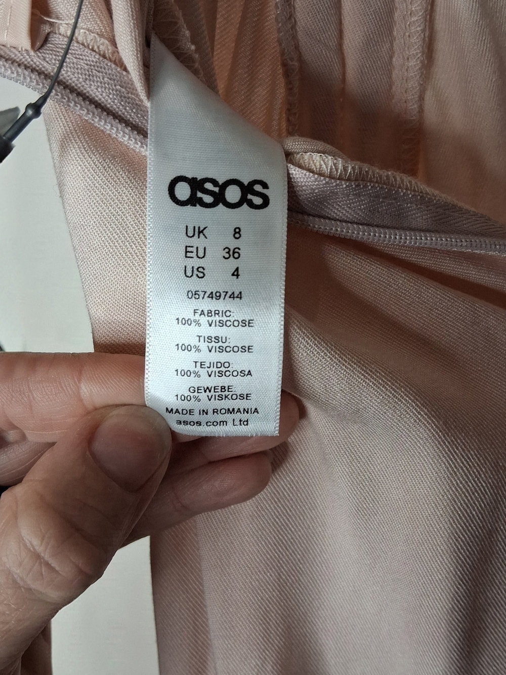 ASOS Blush Pink Ruched Draped Maxi Skirt NWT US 4 - Picture 8 of 8